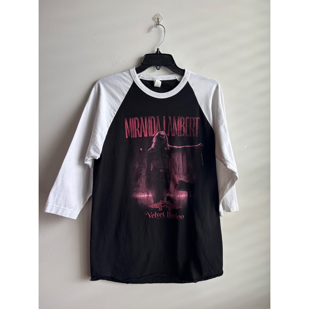 Miranda Lambert Black Baseball Tee Women Medium